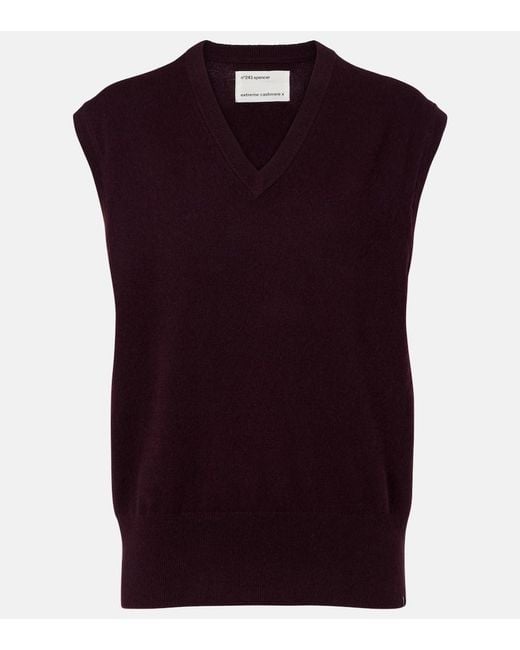 Extreme Cashmere Red N°243 Spencer Cashmere-Blend Sweater Vest