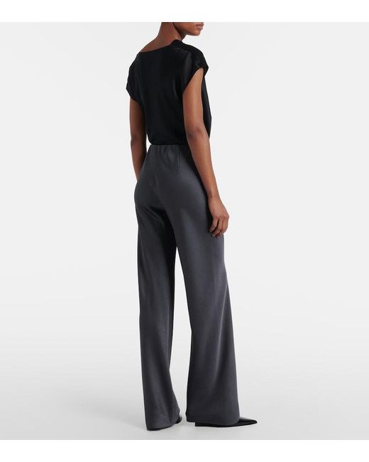 Vince Gray Gerade High-Rise-Hose Aus Satin
