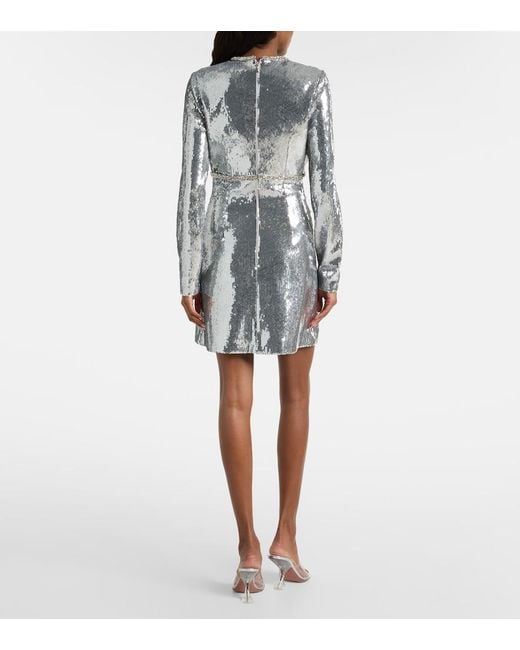 Rebecca Vallance Gray Blythe Sequined Minidress