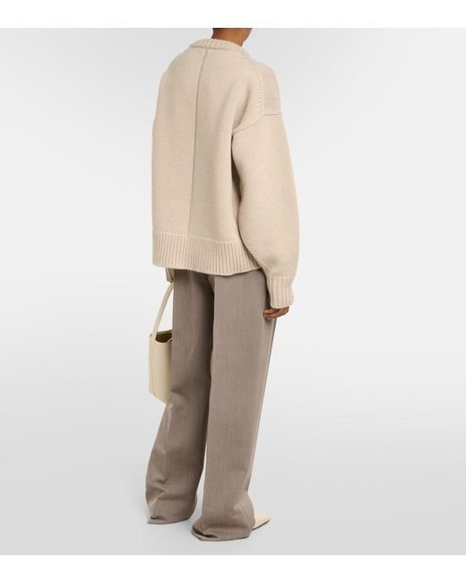 The Row Natural Ophelia Wool And Cashmere Sweater