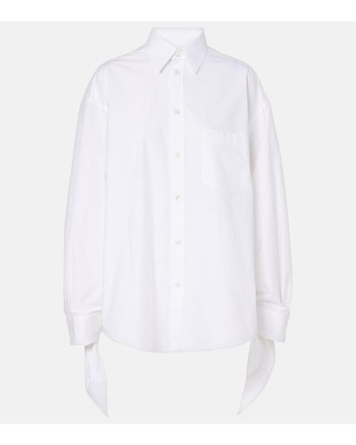 Balenciaga White Cotton Poplin Shirt