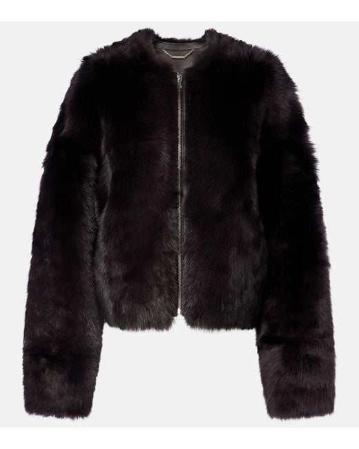 Nour Hammour Black Dianne Shearling Jacket