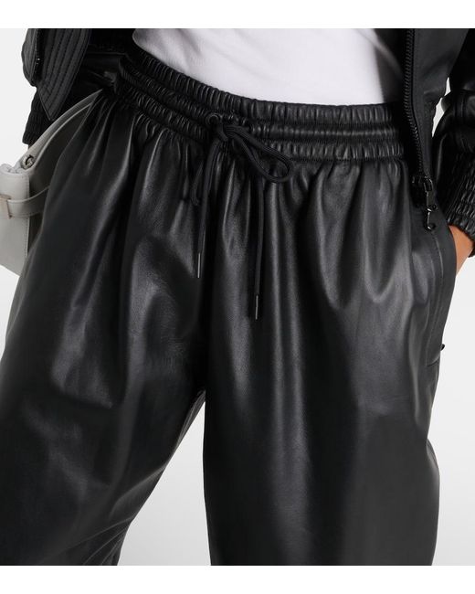 Pantalones anchos de piel Wardrobe NYC de color Black