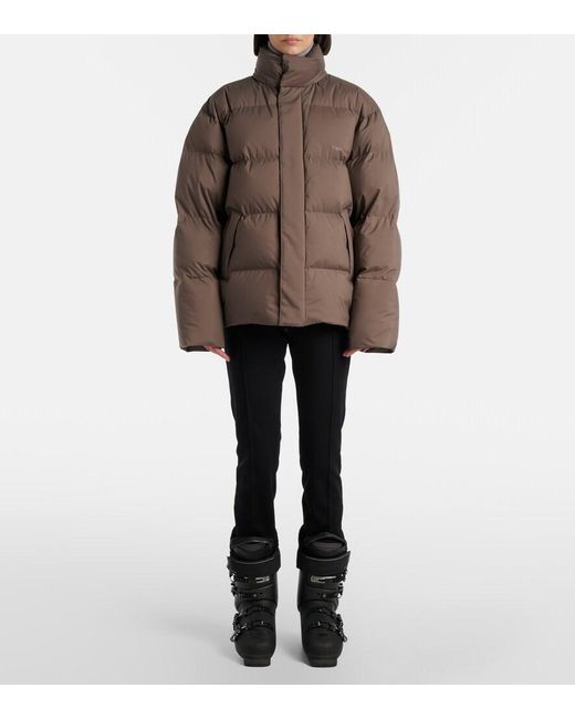 Saint Laurent Brown Technical Canvas Down Ski Jacket