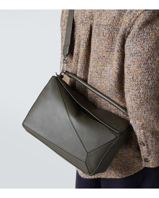 Loewe Black Puzzle Large Leather Top-Handle Bag for men
