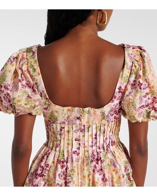Agua Bendita Pink Caramelo Florecer Cotton Minidress