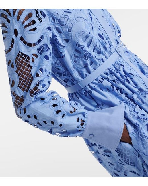 Abito Lungo di Self-Portrait in Blue