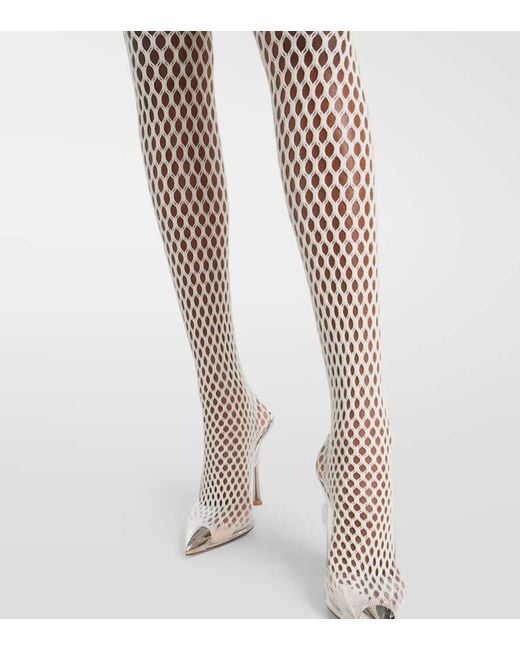 Wardrobe NYC White Strumpfhose Rhw Web Aus Einem Wollgemisch