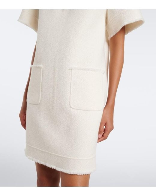 Max Mara Natural Virgin Wool Jersey Sweatshirt Dress
