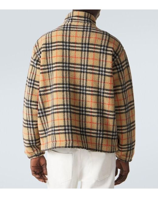 Burberry Brown Jacket With A Distinctive Check Pattern for men