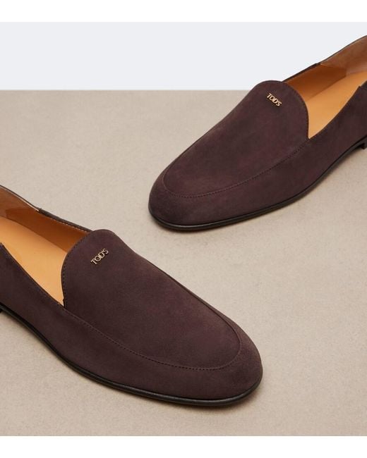 Tod's Brown Suede Loafers
