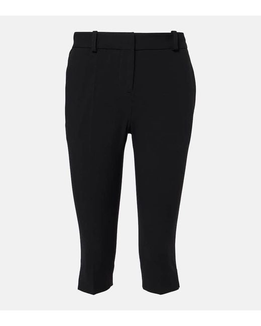 Totême  Black Wool-Blend Capri Pants