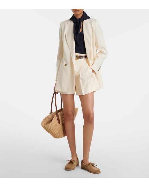 Max Mara White Virgin Wool Shorts