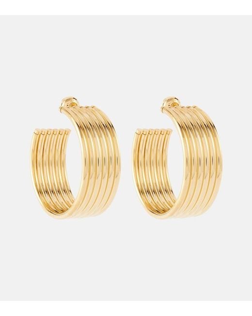 Alaïa Metallic Loop Hoop Earrings