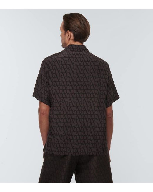 Valentino Hemd Toile Iconographe Aus Seide in Black für Herren