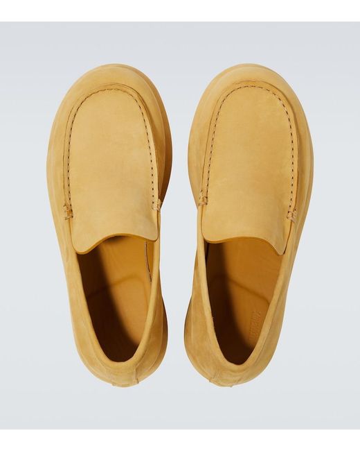 Jacquemus Natural Les Mocasins Bricciola Suede Platform Loafers for men