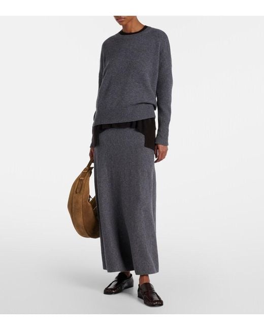 Lisa Yang Gray Mila Cashmere Sweater