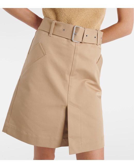 Totême  Natural Belted Cotton Miniskirt