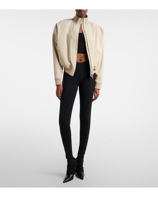 Gucci Black Layered Semi-Sheer Crepe Jersey Top