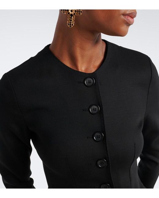 Dolce & Gabbana Black Wool-Blend Blazer