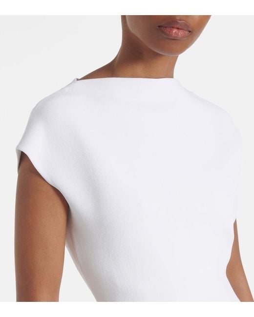 Alaïa White Peplum Top
