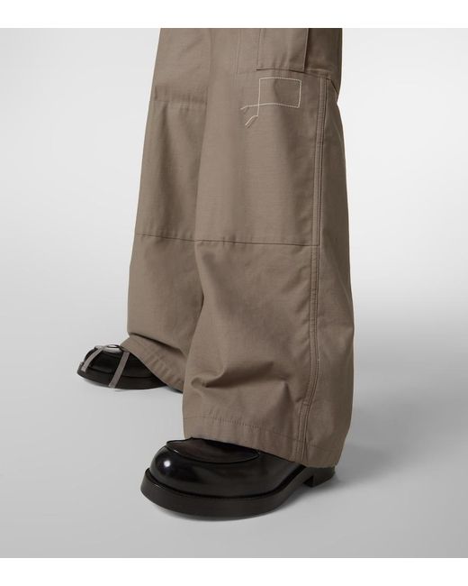 Sacai Brown Cotton Cargo Pants for men