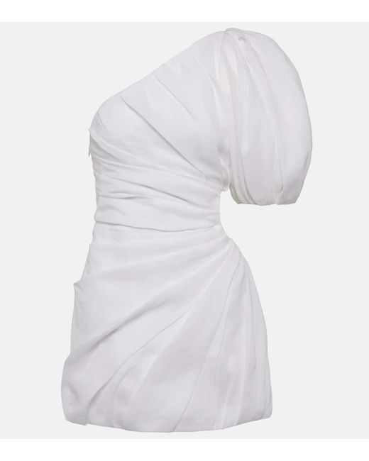 Miniabito monospalla in ramia di Chloé in White