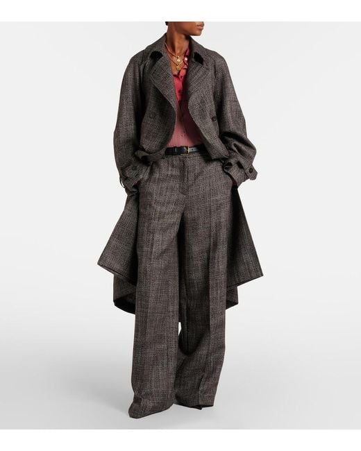 Joseph Black Laurin Double-Breasted Virgin Wool Coat