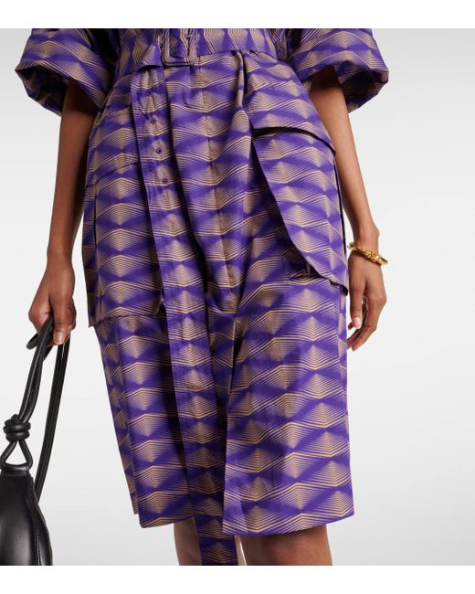 Robe imprimee en coton Dries Van Noten en coloris Purple