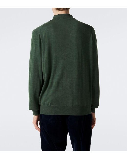 Polo Ralph Lauren Green Wool Polo Sweater for men