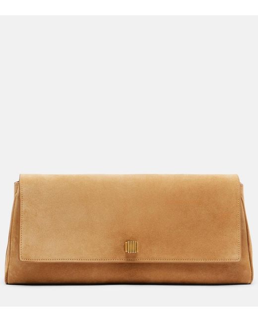 Khaite Natural Audrey Suede Clutch