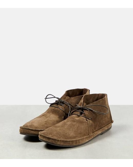 The Row Brown Tyler Suede Ankle Boots