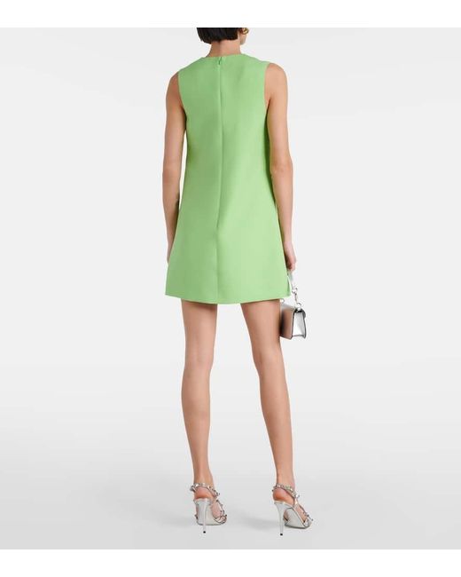 Valentino Green Crepe Couture Vgold Minidress