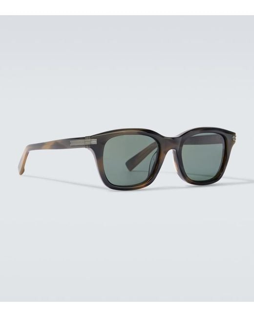 Zegna Brown Square Sunglasses for men