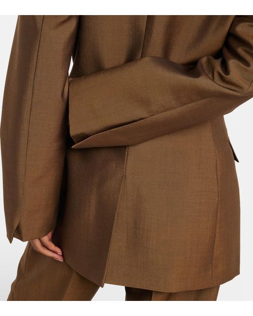 Rohe Brown Virgin Wool And Mohair Blazer
