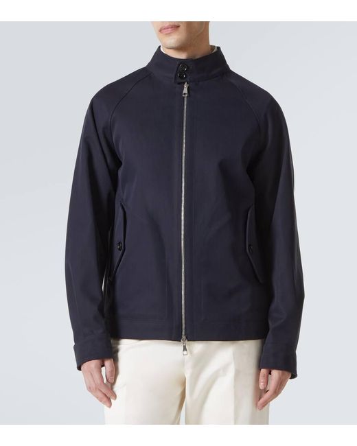 dunhill Men's Blue Reversible Cotton Herrington Jacket casual jackets