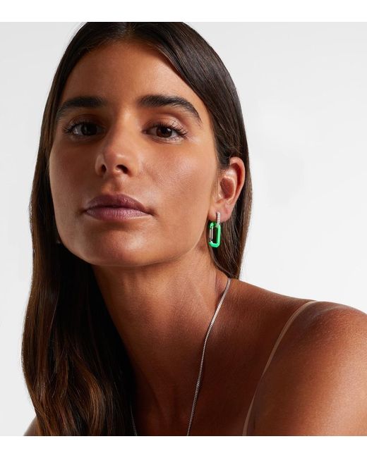 Eera Green Small Chiara 18Kt And Diamond Single Earring