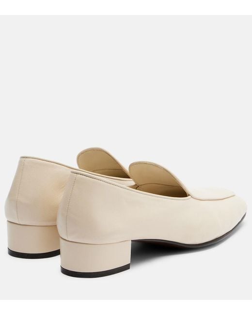 Herbert Levine Natural Fair And Square Leather Loafers