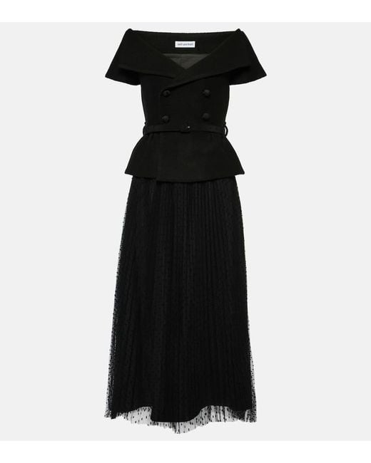 Self-Portrait Black Selbstporträt abnehmbares langes Kleid