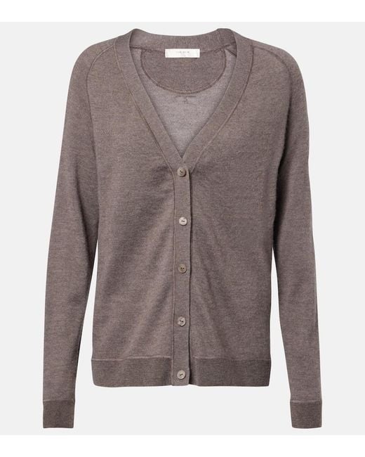 The Row Brown Liberty Cashmere Cardigan
