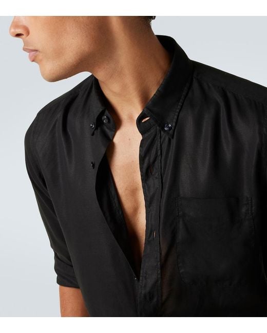 Tom Ford Black Gabardine Shirt for men