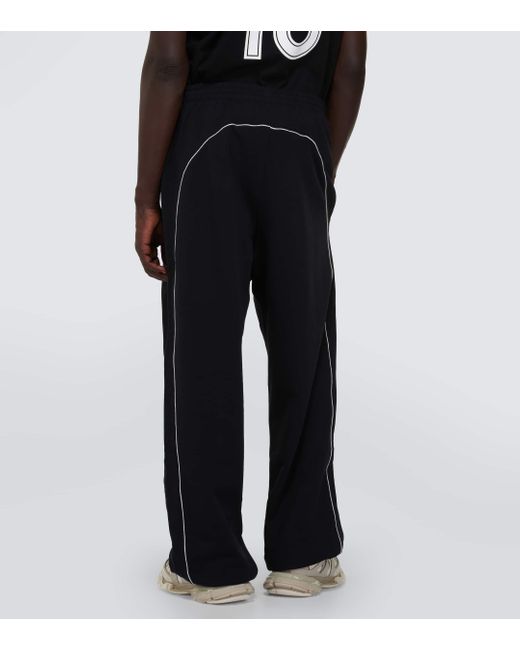 Balenciaga Black Cotton Jersey Sweatpants