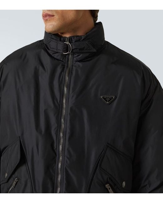 Prada Black Re-Nylon Down Jacket for men