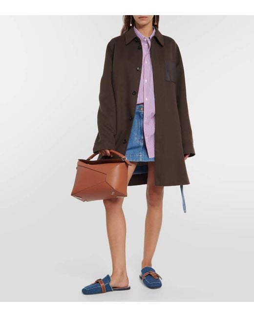 Borsa A Spalla Puzzle Edge di Loewe in Brown