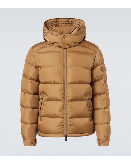 Moncler Brown Maya Logo Down Jacket for men