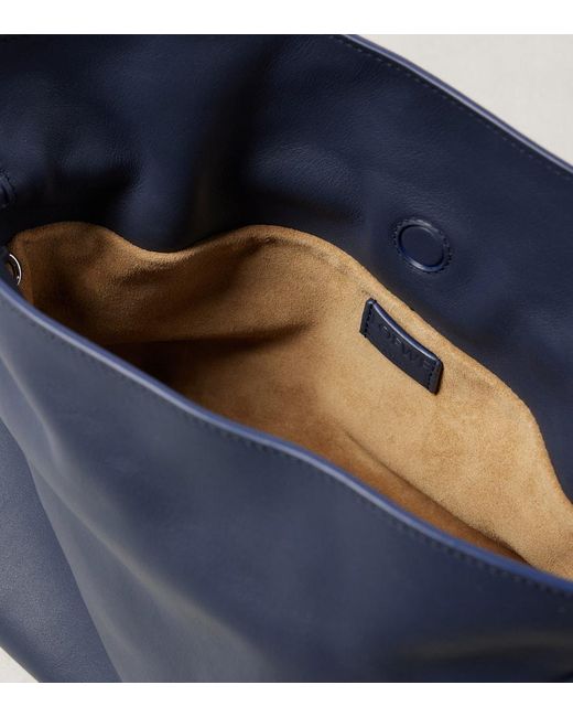 Loewe Blue Clutch Flamenco Medium Aus Leder