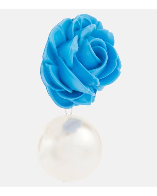 Magda Butrym Blue Faux Pearl Drop Earrings