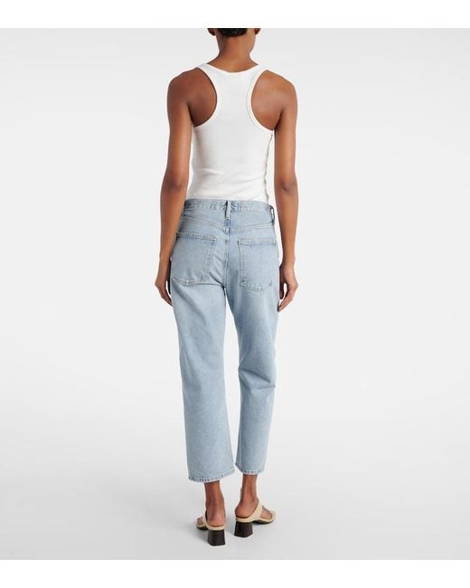 Agolde Blue 90's Mid-Rise Straight Jeans