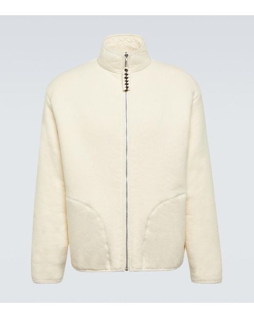 Jil Sander Natural Cotton Fleece Jacket for men