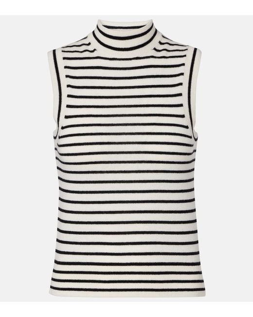Top De Cuello Alto Masha De Cachemir A Rayas Nili Lotan de color Black